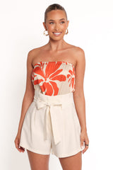 Mimi Tie Waist Shorts - Ivory