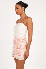 Mirha Mini Skirt - Sunset Check