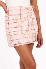 Mirha Mini Skirt - Sunset Check