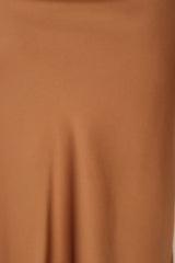 Nellie Satin Midi Skirt - Bronze