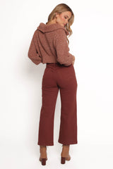 Noah High Rise Wide Leg Jean - Bronze