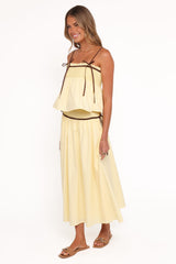 Orielle Maxi Skirt - Lemon
