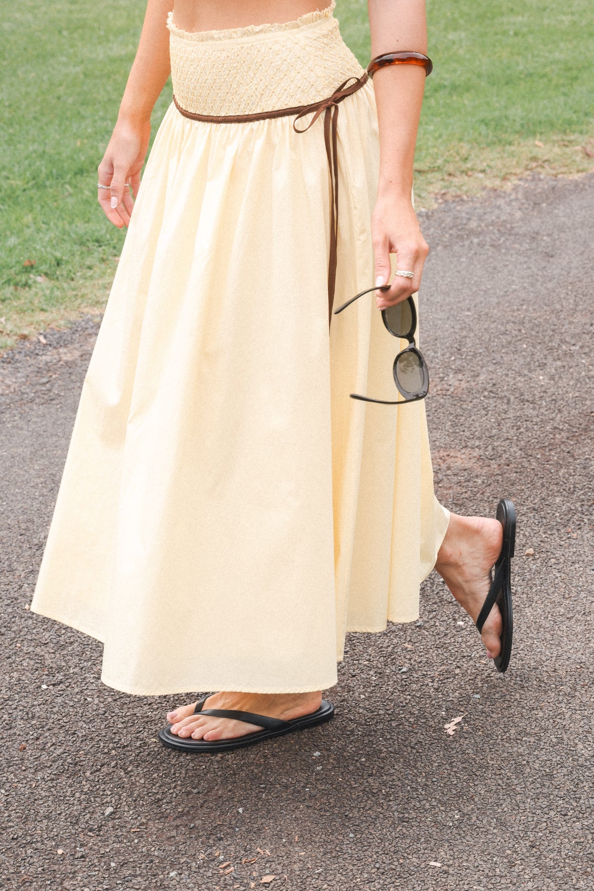 Orielle Maxi Skirt - Lemon
