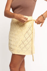 Palma Knit Mini Skirt - Butter Yellow