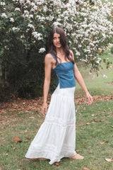 Peony Maxi Skirt - White