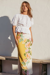 Peta Maxi Skirt - Yellow Poppy