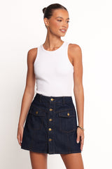 Presley Denim Skort - Dark Denim