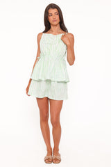 Rory Shorts - Jade Painted Stripe