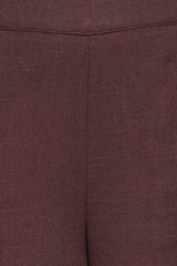 Samiya Frill Pants - Dark Brown