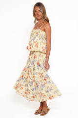 Saskia Maxi Skirt - Lemon Floral