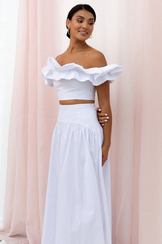 Savannah Maxi Skirt - White