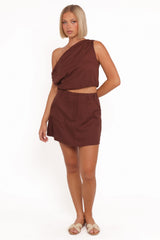 Shaw Mini Skort - Chocolate Brown