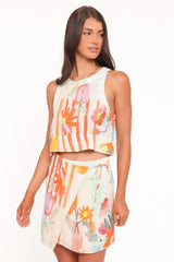 Siena Wrap Skirt - Blue Alfresco Floral