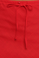 Sonni Linen Mini Skirt - Red