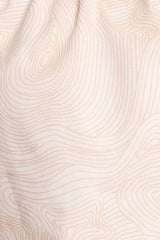 Tuliya High Waist Shorts - Tan Swirl