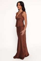 Velman Skirt - Brown Polka Dot