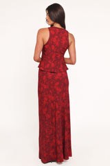 Velman Skirt - Burgundy Floral