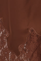 Viola Drawstring Wide Leg Pant - Chocolate