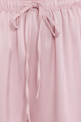 Viola Drawstring Wide Leg Pant - Pale Pink