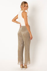 Walker Plisse Pants - Silver