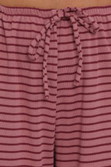 Wilda Knit Pant - Pink Red Stripe