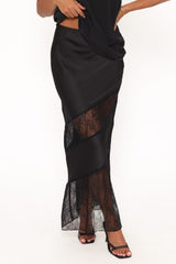 Winona Lace Maxi Skirt - Black