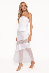 Winona Lace Maxi Skirt - White