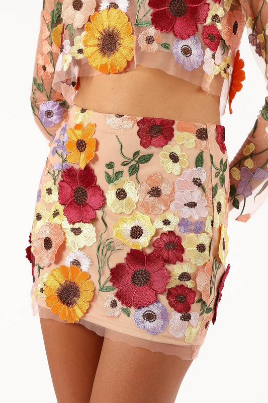 Wrenn Skirt - Pink Bloom