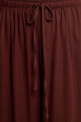 Zane Tie Waist Pant - Chocolate