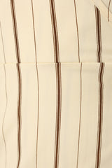 Abigail Wrap Midi Dress - Beige Stripe
