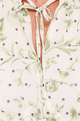 Aimee Mini Dress - Green Leaf