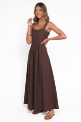 Alandra Maxi Dress - Brown