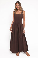 Alandra Maxi Dress - Brown