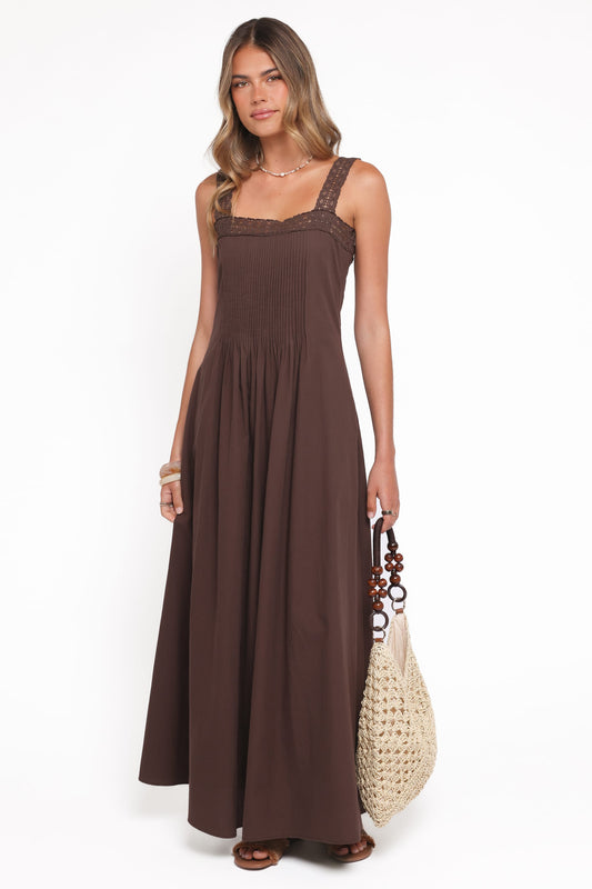 Alandra Maxi Dress - Brown