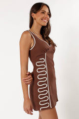 Alexa Mini Dress - Chocolate
