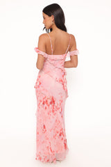 Alexia Off Shoulder Maxi Dress - Pink Floral