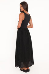 Alva Midi Dress - Black Broderie