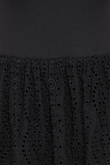 Alva Midi Dress - Black Broderie