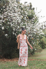 Amore Bias Cut Maxi Dress - Red Rose