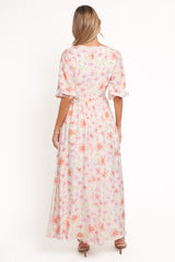 Andara Maxi Dress - White Floral
