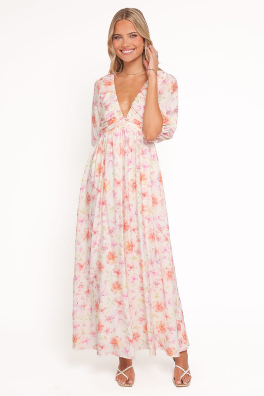Andara Maxi Dress - White Floral