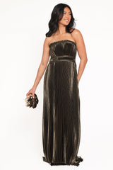 Angelique Strapless Maxi Dress - Olive