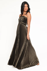 Angelique Strapless Maxi Dress - Olive