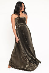 Angelique Strapless Maxi Dress - Olive