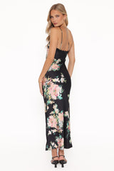 Anika Maxi Dress - Black Floral