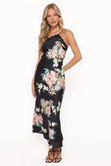 Anika Maxi Dress - Black Floral