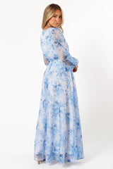 Anisa Maxi Dress - Blue Floral
