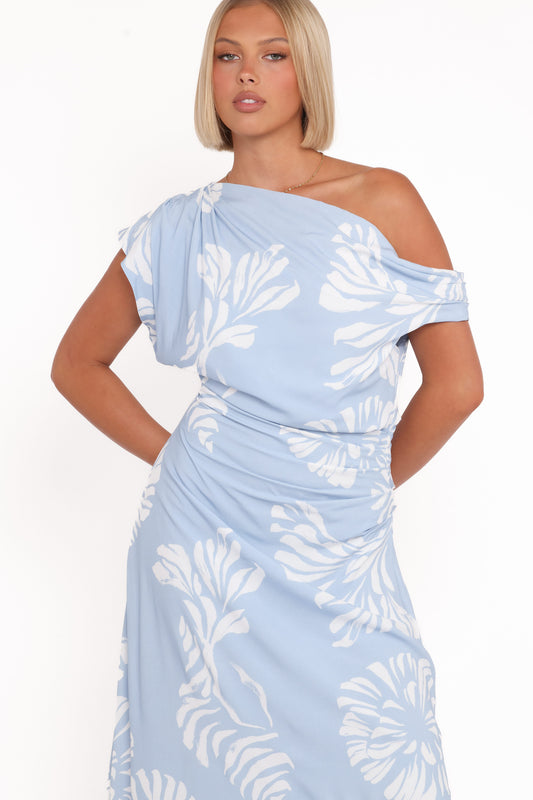 Apryl Midi Dress - Shell Print
