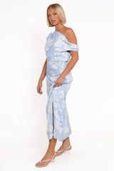 Apryl Midi Dress - Shell Print