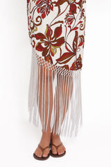 Aquarius Midi Dress - Brown Floral